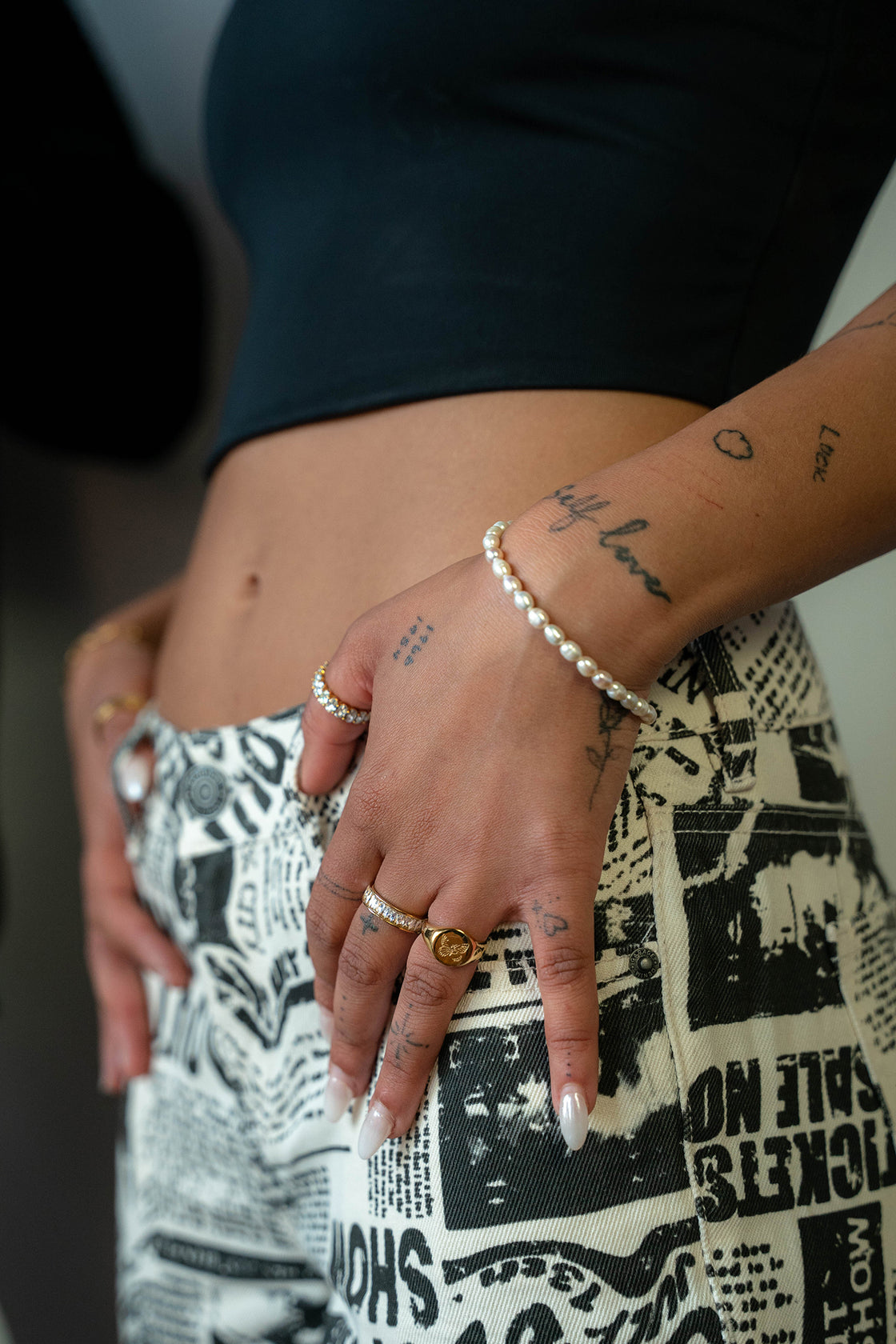 Natural pearl bracelet