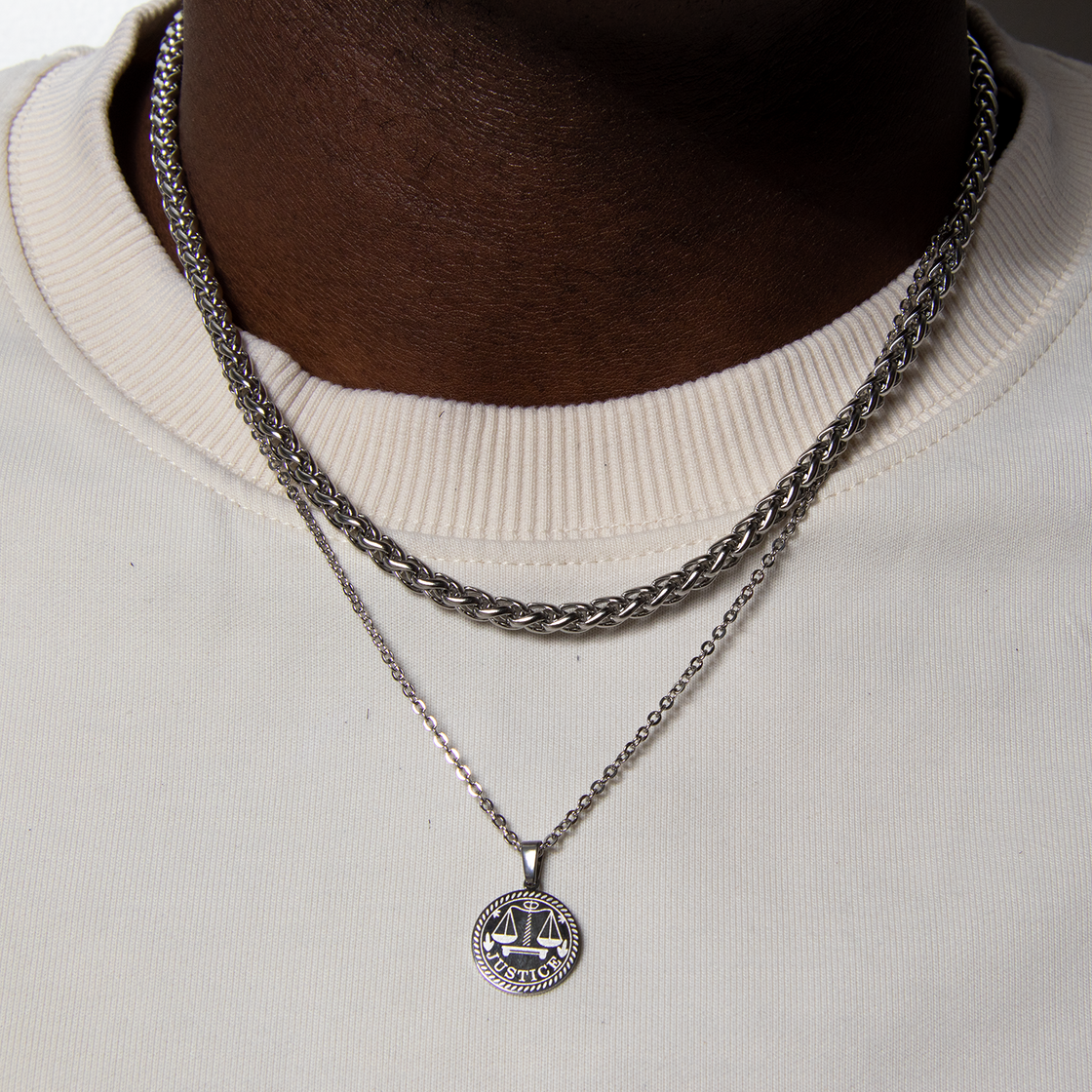 Twisted cuban chain necklace